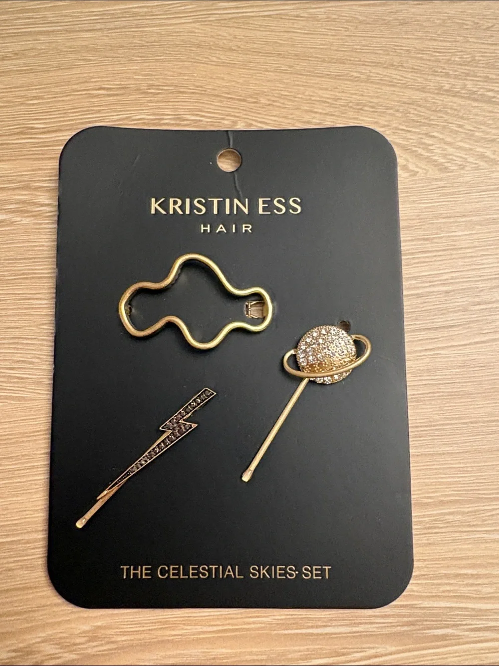 Kristin Ess Celestial Skies Gold Hair Clip Set - 3 Pack